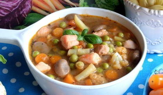 суп с сезонными бобовыми