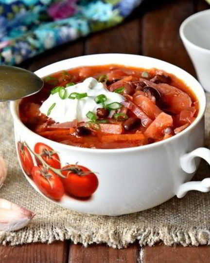 Рецепт свекольника с фасолью