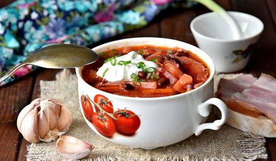 свекольник с фасолью