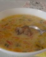 Сливочно-сырный суп с шампиньонами