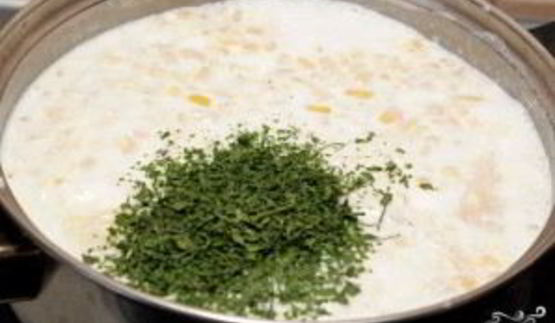 сырно-кукурузный суп