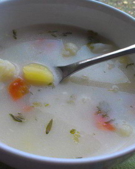 Рецепт сырно-сливочного суп с цветной капустой