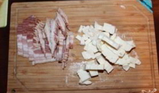 сырный суп с беконом