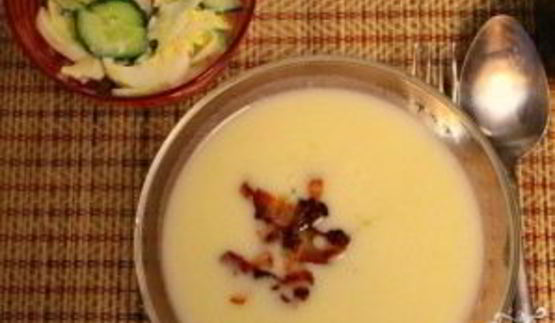 сырный суп с беконом
