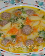 Сырный суп с фрикадельками