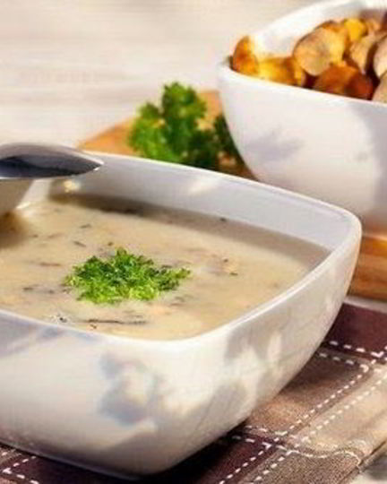 Рецепт сырного супа с грибами и копченостями
