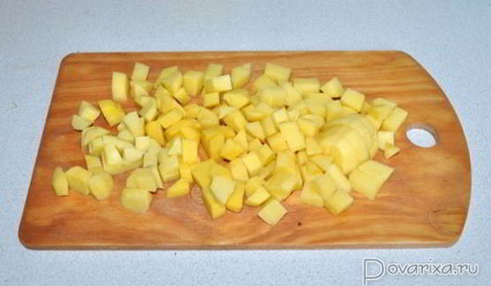 сырный суп с копченостями