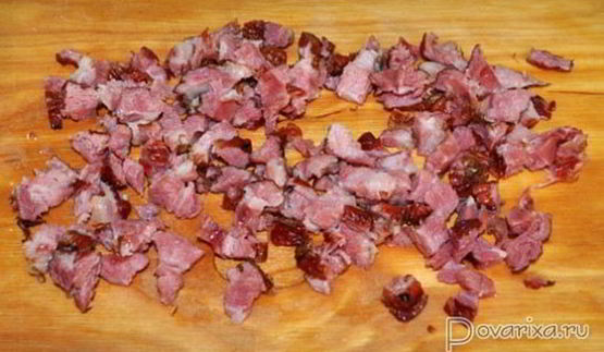 сырный суп с копченостями