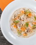 Сырный суп с мясным фаршем