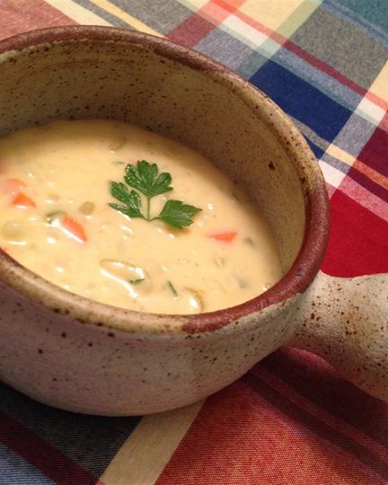 Рецепт сырного супа с овощами