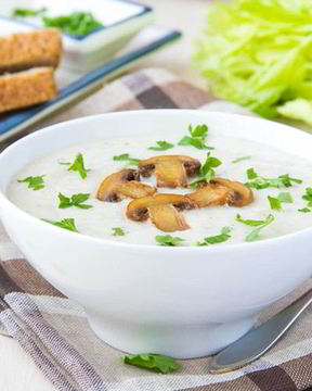 Сырный суп с шампиньонами