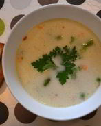 Сырный суп с сосисками