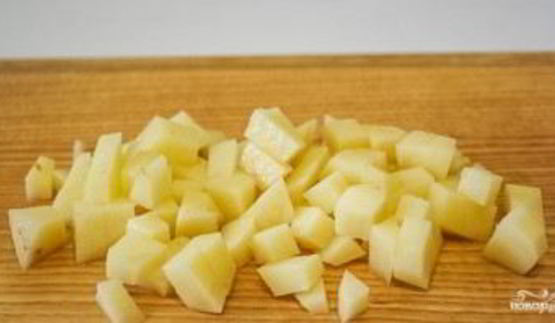 сырный суп с сосиской