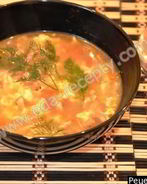 Сырный суп с сухариками и плавленым сыром