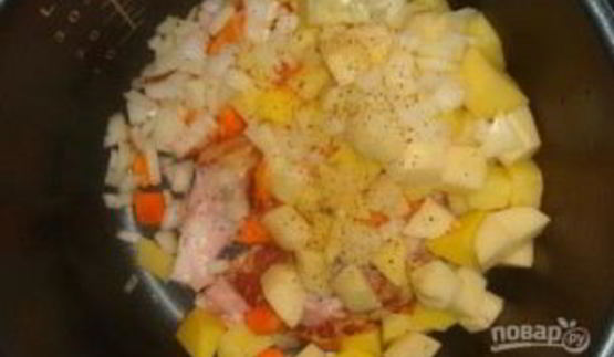 сырный суп со свининой в мультиварке