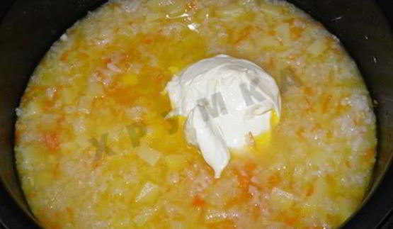 сырный суп в мультиварке