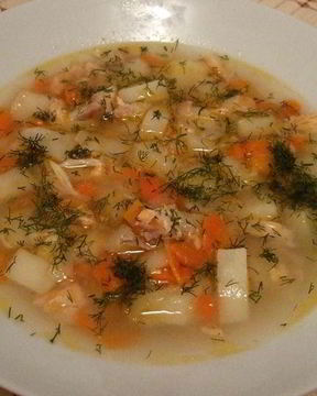 Уха из головы семги