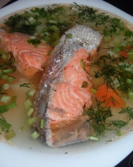 Рецепт ухи с семгой