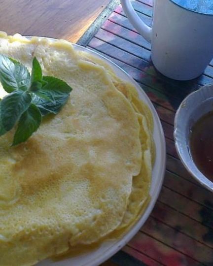 Рецепт блинчиков к мятному чаю