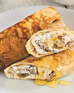 Блинчики на топленом молоке, с творогом