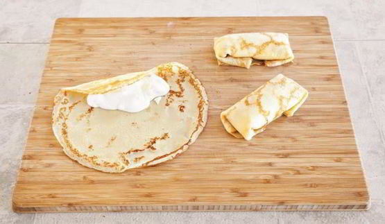 блинчики на топленом молоке, с творогом