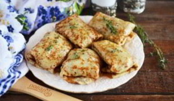 блинчики с грибами