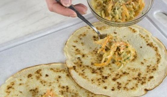 блинчики с овощами