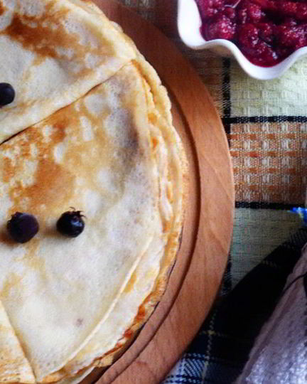 Рецепт блинов на кипятке и молоке