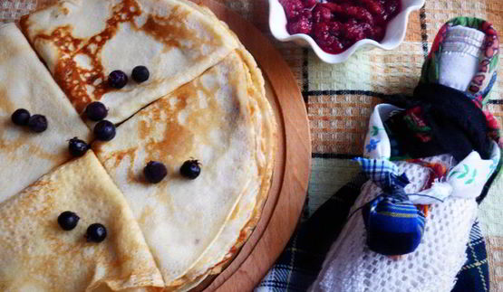 блины на кипятке и молоке