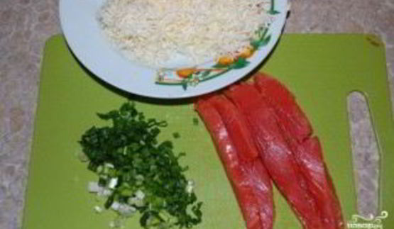 блины с семгой и сыром