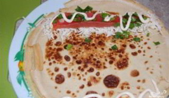 блины с семгой и сыром