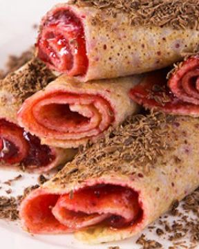 Блины с вареньем и шоколадом