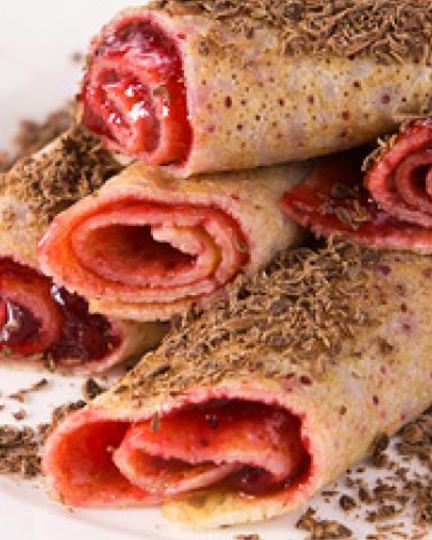 Рецепт блинов с вареньем и шоколадом