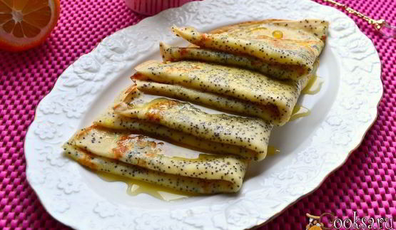 маковые блины с цедрой лимона