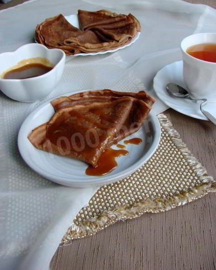 Рецепт шоколадных блинов с какао