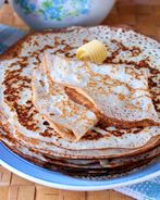 Тонкие заварные блины на кефире