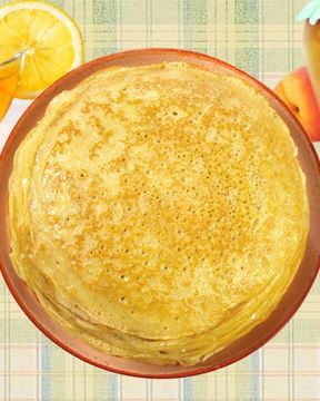 Заварные блины на молоке с дырочками