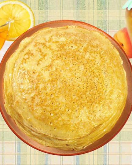 Рецепт заварных блинов на молоке с дырочками