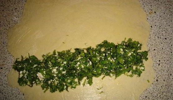 булочки с сыром и зеленью