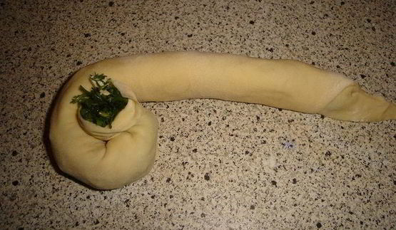 булочки с сыром и зеленью