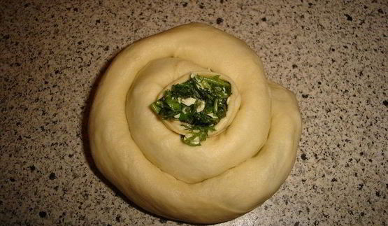 булочки с сыром и зеленью