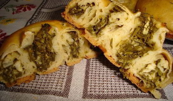 булочки с сыром и зеленью