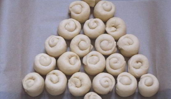 булочки ванильные елочка