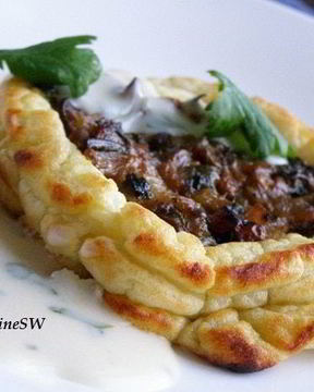 Картофельные ватрушки с грибным фаршем