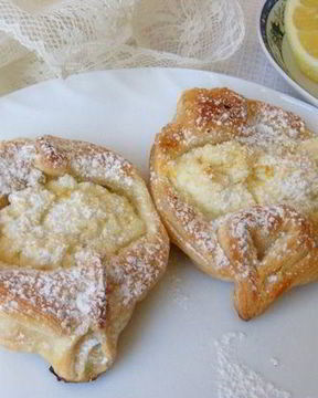 Лимонные ватрушки на слоеном тесте