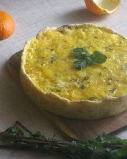 Рецепт апельсинова-мятного чизкейк