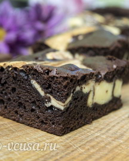 Рецепт брауни-чизкейка