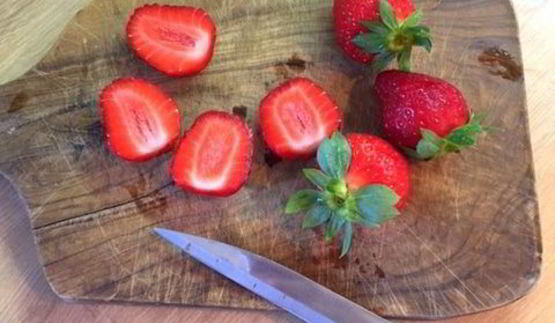 чизкейк с клубникой