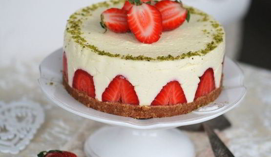 чизкейк с клубникой