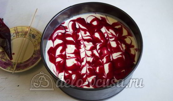 чизкейк с малиной